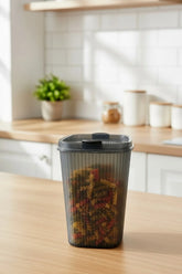 Erzak Kabı 2,5 lt - Antrasit, Hava Geçirmez Kapaklı Saklama Kabı