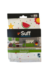 Suff mikrofiber temizlik bezi, karpuz ve güneş desenli, 40x40 cm boyutunda