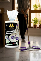 50 Yaprak 4XL Büyük Boy Mandallı Mop Uyumlu Islak Yer Temizlik Havlusu - Kullan At Bez