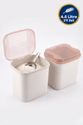4.5 Litre 2'li Un ve Erzak Saklama Kabı Seti