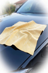 Profesyonel %100 Hakiki Deri Güderi Temizlik ve Kurulama Bezi 50x70 cm Çizmez İz Bırakmaz