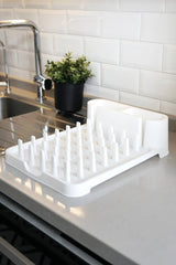 Tezgah Üstü Bulaşıklık ve Kurutma Standı – Çatal Kaşık Bölmeli Bulaşıklık "Beyaz"