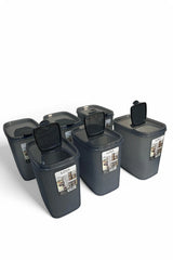 Erzak Saklama Kabı, 2.5 lt, Antrasit, 6'lı Set