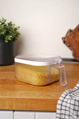 Şeffaf Erzak Kabı 1,1 Lt – Hava Geçirmez ve Kapaklı Saklama Kabı