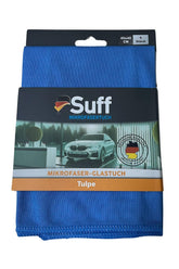 Mavi Suff mikrofiber cam bezi, 40x40 cm, Alman kalitesi, araba ve ev temizliği için uygun
