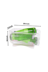 4 Parça Buzdolabı Şişe Düzenleyici Seti – Buzdolabı İçi Şişe Organizer "Şeffaf"