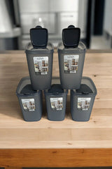 Erzak Saklama Kabı 2.5 lt, Antrasit, 5'li Set