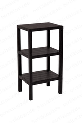 Ombeg Vesken ( Düz ) Dekoratif 3 Katlı Plastik Çok Amaçlı Banyo Düzenleyici Saksılık Kitaplık Siyah