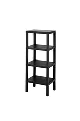 4 Raflı Dikey Raf Düzenleyici Plastik Raf Ünitesi Siyah, Kitaplık, Banyo, Mutfak Rafı, Siyah