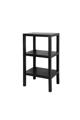 3 Raflı Dikey Raf Düzenleyici Plastik Raf Ünitesi Siyah, Kitaplık, Banyo, Mutfak Rafı, Siyah