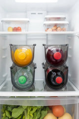 4 Parça Buzdolabı Şişe Düzenleyici Seti – Buzdolabı İçi Şişe Organizer "Füme"