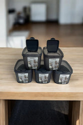 Erzak Saklama Kabı 1.3 lt, Antrasit, 5'li Set