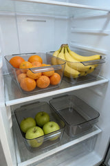 Buzdolabı Raf Düzenleyici Organizer 2,4 Lt – Füme Saklama Kabı 3’lü Set