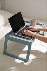 Katlanabilir Yatak Üstü Keyif Sehpası – Laptop & Kahvaltı Sehpası 56×36 cm "Mavi"