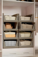 Dolap İçi 3'lü Kayar Raf Organizer, 3 Katlı Dolap İçi Düzenleyici Raf "Toprak"