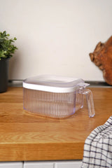 Şeffaf Erzak Kabı 1,1 Lt – Hava Geçirmez ve Kapaklı Saklama Kabı