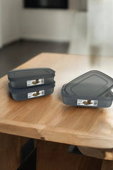 Shell Saklama Kabı Şeffaf 600 ml, Antrasit, 3'lü Set