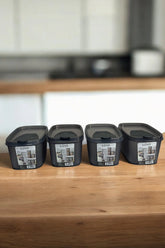 Shell Erzak Kabı 1300 ml, Antrasit, 4'lü Set