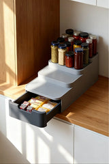 Kompakt Organizer - Antrasit, Çok Amaçlı Mutfak ve Dolap Düzenleyici