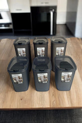 Shell Erzak Kabı 2500 ml x 3, Shell Erzak Kabı 4000 ml x 3, Antrasit 6'lı Set