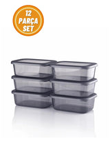 12'li Kapaklı Saklama Kabı Seti 250 Ml, Sızdırmaz Kahvaltılık Çerezlik Meyve Saklama Kutusu