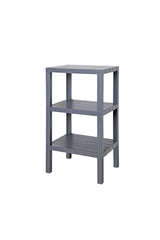 3 Katlı Dikey Raf Düzenleyici Plastik Raf Ünitesi Siyah, Kitaplık, Banyo, Mutfak Rafı, Gri