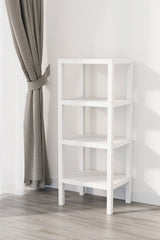 Ombeg Dekoratif 4 Katlı Plastik Çok Amaçlı Banyo Düzenleyici Saksılık Kitaplık Beyaz