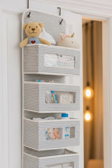 Çok Amaçlı 6 Gözlü Kapı Arkası Askılı Organizer - Bebek Odası Oyuncak, Banyo Aksesuar Düzenleyici