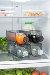 4 Parça Buzdolabı Şişe Düzenleyici Seti – Buzdolabı İçi Şişe Organizer "Füme"