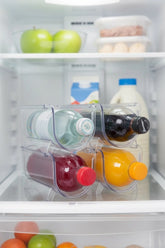 4 Parça Buzdolabı Şişe Düzenleyici Seti – Buzdolabı İçi Şişe Organizer "Şeffaf"