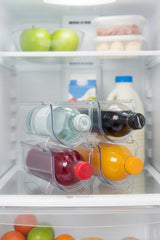 4 Parça Buzdolabı Şişe Düzenleyici Seti – Buzdolabı İçi Şişe Organizer "Şeffaf"