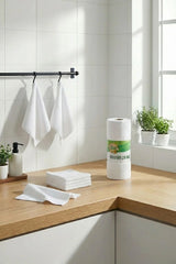 25 Adet Mikrofiber Leke Tutmayan Genel Temizlik Bezi - Kokusuz Kopart Kullan Bez 25 x 25 cm "Beyaz"