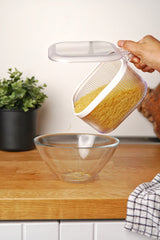 Şeffaf Erzak Kabı 1,1 Lt – Hava Geçirmez ve Kapaklı Saklama Kabı 2'li Set