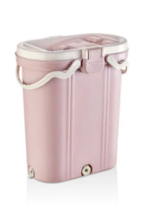 Pembe renk plastik çift saplı pratik temizleme kovası