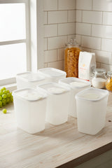 6 Parça 2.5 lt Erzak Saklama Kabı, Bakliyat Kabı