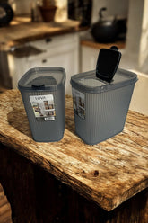 Erzak Saklama Kabı 2.5 lt, Antrasit, 2'li Set