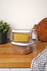 Şeffaf Erzak Kabı 1,1 Lt – Hava Geçirmez ve Kapaklı Saklama Kabı 2'li Set