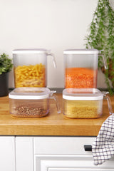 4'lü Çok Amaçlı Erzak ve Bakliyat Saklama Kabı Seti (2 x 2.5 Lt, 2 x 1.1 Lt)