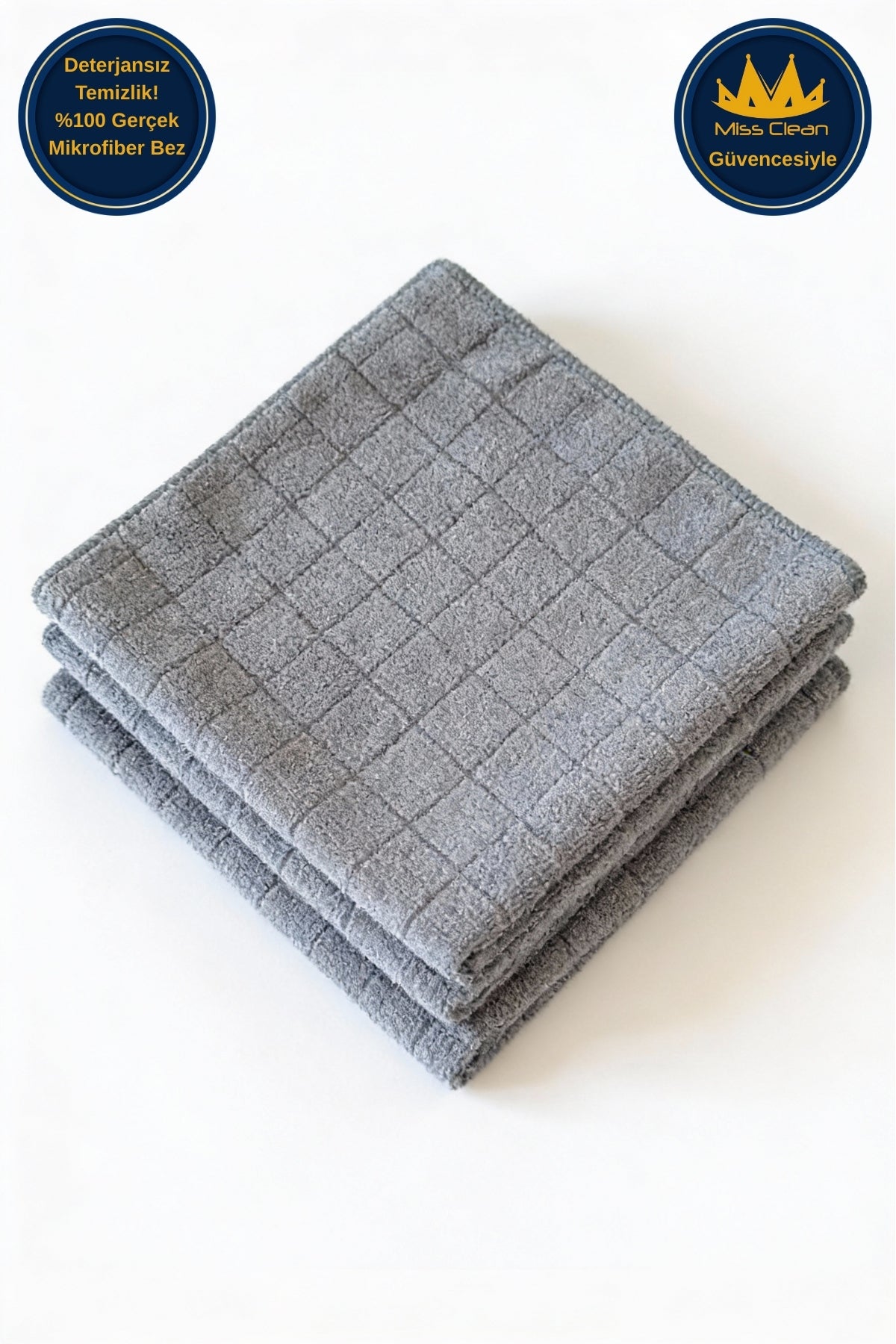 Miss Clean 3’lü Paket Mikrofiber Temizlik Bezi 40x40 cm
