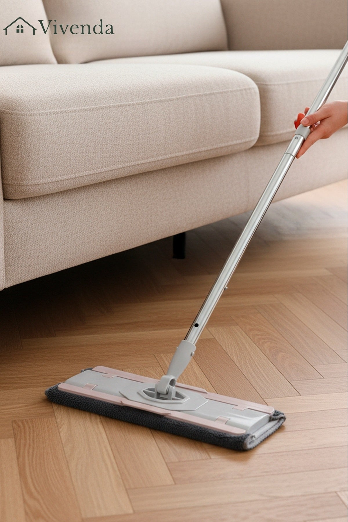 Mandallı Sprey Mop 360° Döner Başlıklı Su Hazneli Püskürtmeli Paspas