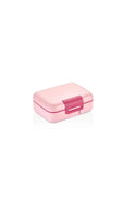 Pembe renkli, pembe kilitli plastik saklama kutusu