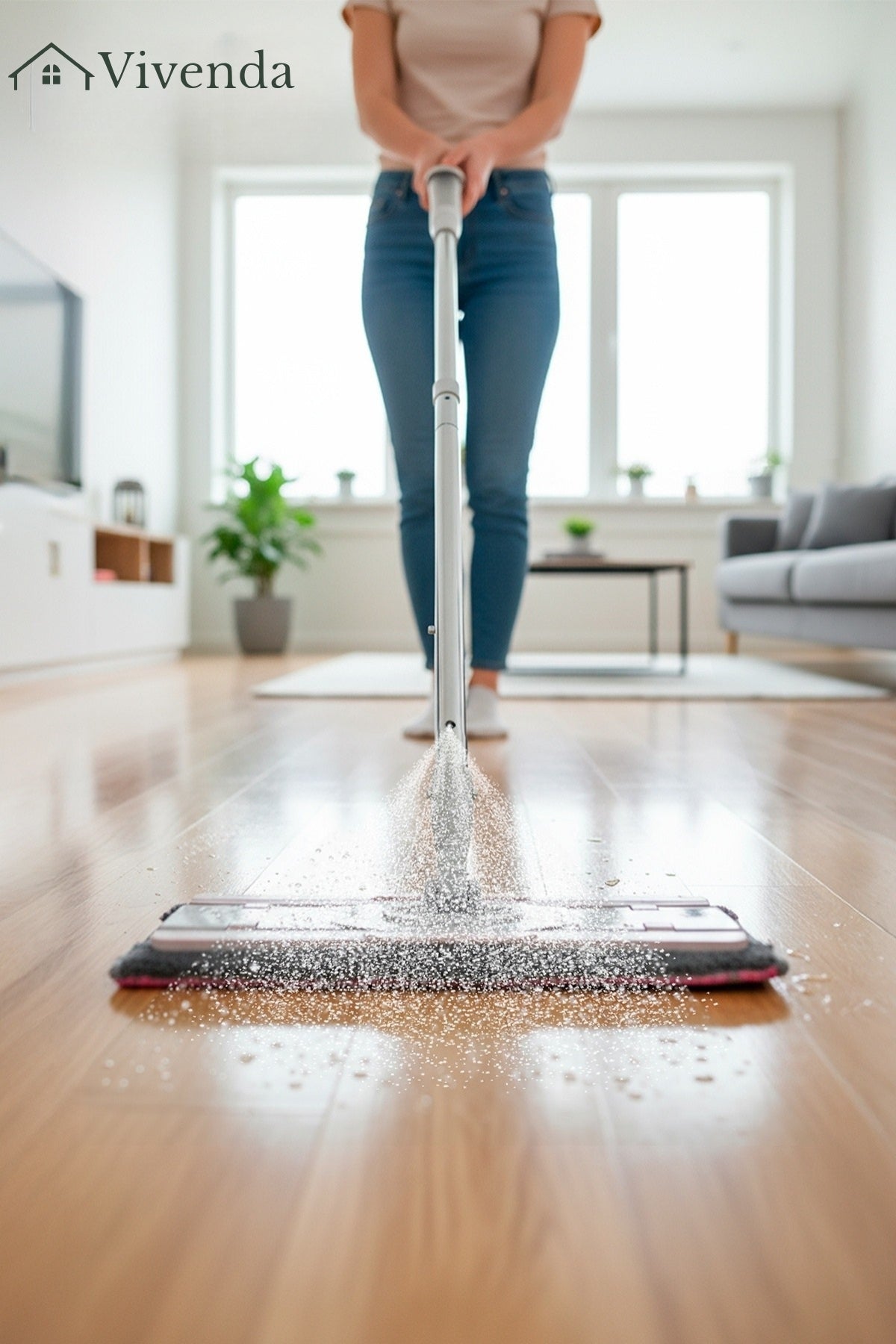 Mandallı Sprey Mop 360° Döner Başlıklı Su Hazneli Püskürtmeli Paspas