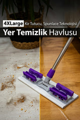 50 Yaprak 4XL Büyük Boy Mandallı Mop Uyumlu Islak Yer Temizlik Havlusu - Kullan At Bez