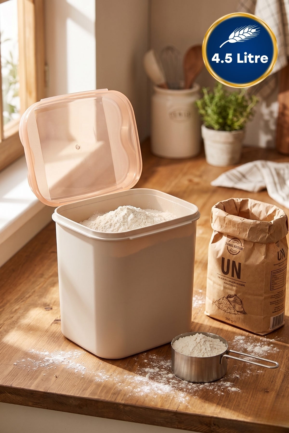 4.5 Litre Un ve Erzak Saklama Kabı Seti
