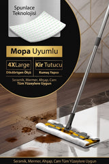 50 Yaprak 4XL Büyük Boy Mandallı Mop Uyumlu Islak Yer Temizlik Havlusu - Kullan At Bez