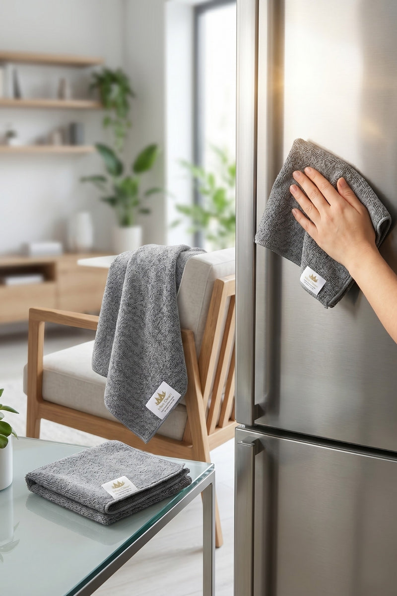 3'lü Mikrofiber Temizlik Bezi 40x40 cm Genel Amaçlı Toz ve Leke Çözen Cam Mutfak Banyo Bez