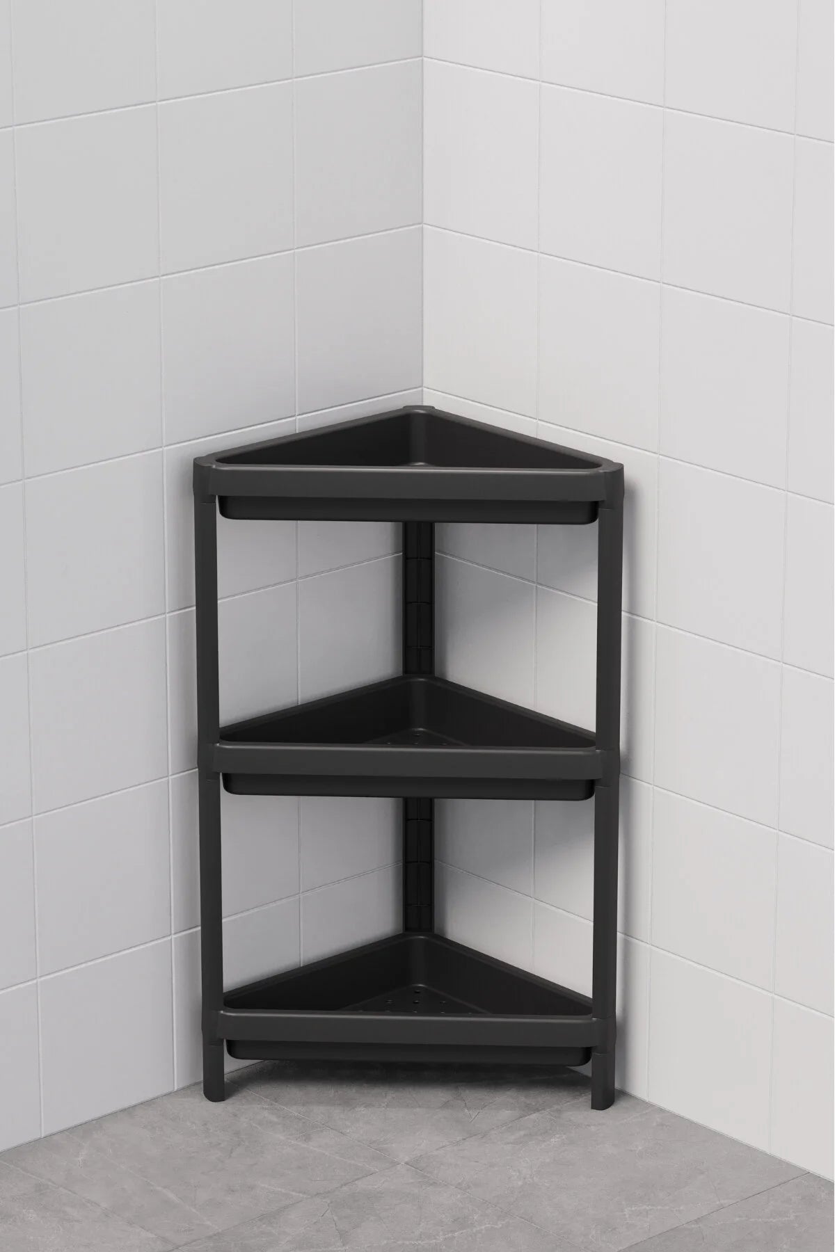 Üçgen Banyo Köşe Rafı, Şampuanlık, Banyo Organizeri, Üçgen Raf Ünitesi