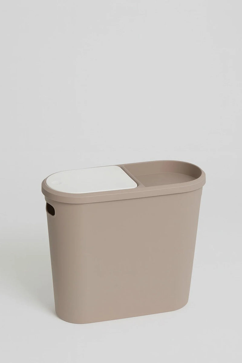 10 Litre Modern Tasarım Çöp Kovası – Banyo, Ofis, Mutfak İçin Hijyenik & Pratik Atık Kutusu, Gri