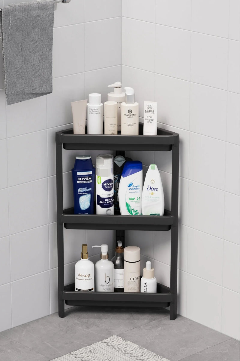 Üçgen Banyo Köşe Rafı, Şampuanlık, Banyo Organizeri, Üçgen Raf Ünitesi