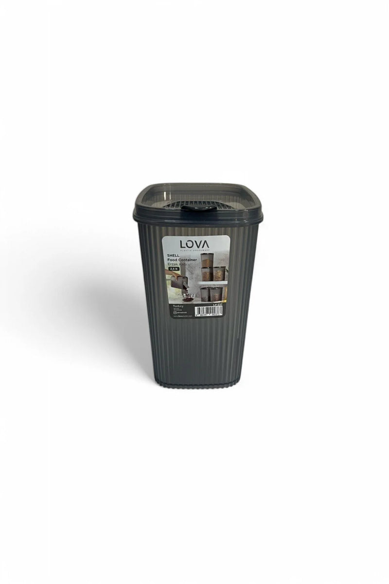 Erzak Kabı 2,5 lt - Antrasit, Hava Geçirmez Kapaklı Saklama Kabı